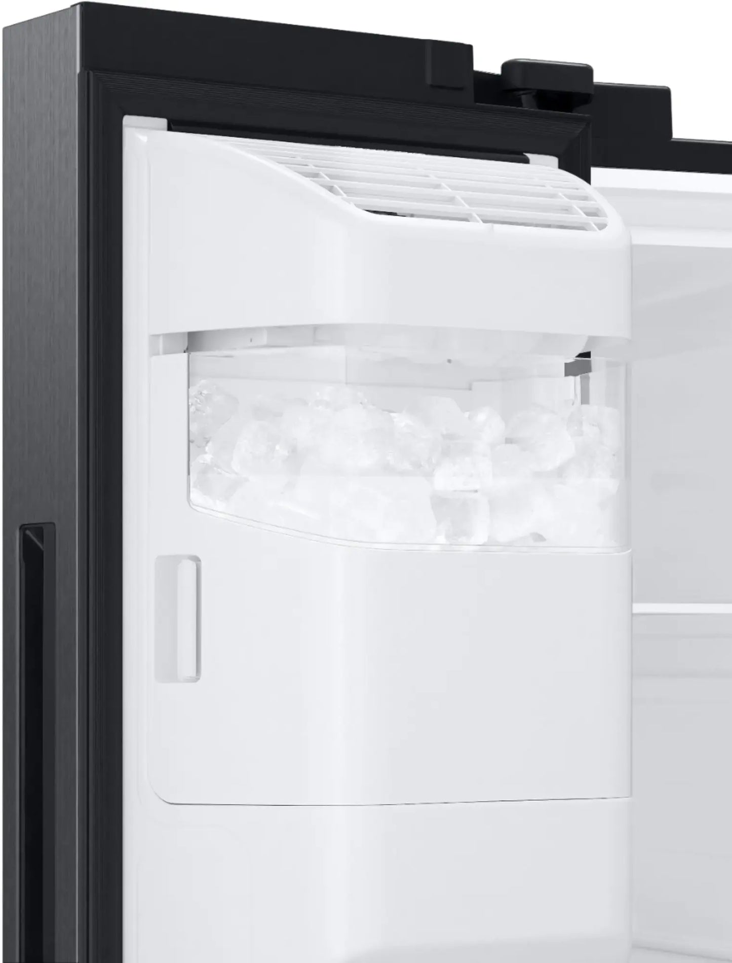 Samsung - 27.4 cu. ft. Side-by-Side Refrigerator with Large Capacity - Black Stainless Steel