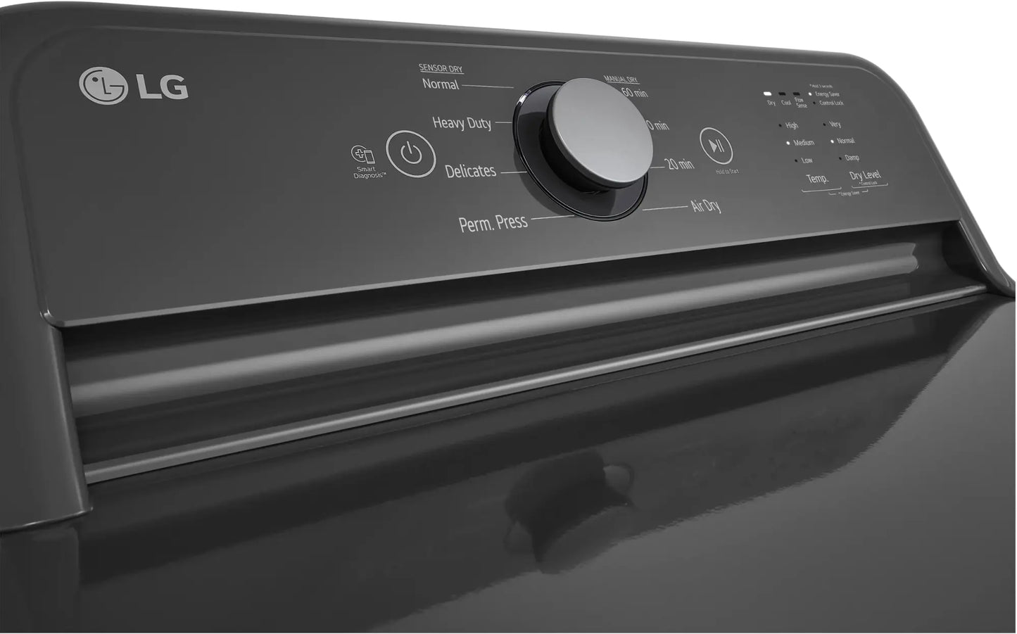 LG - 7.3 Cu. Ft. Electric Dryer with Sensor Dry - Monochrome Grey
