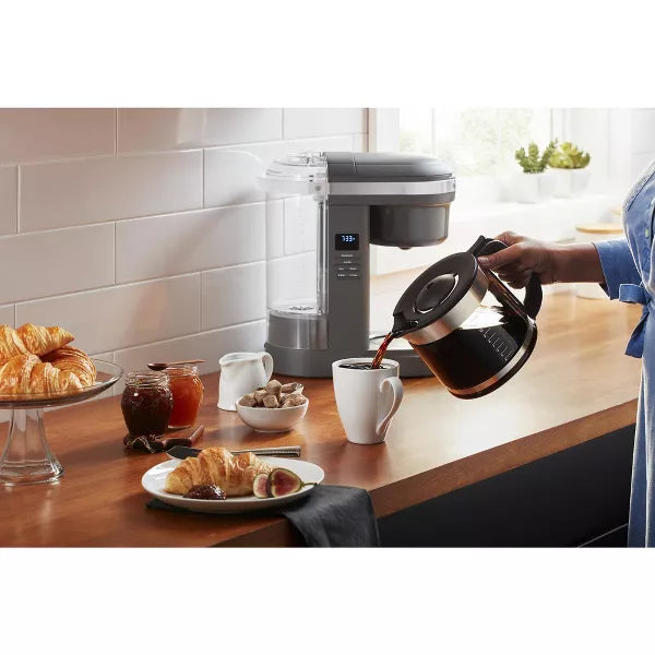 KitchenAid 12-Cup Coffee Maker with Spiral Showerhead - Matte Gray - KCM1208DG
