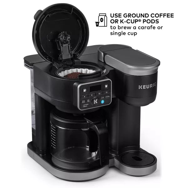 Keurig K-Duo Hot & Iced Single-Serve & Carafe Coffee Maker Black: Electric Drip Coffee Pot, 72 oz Capacity