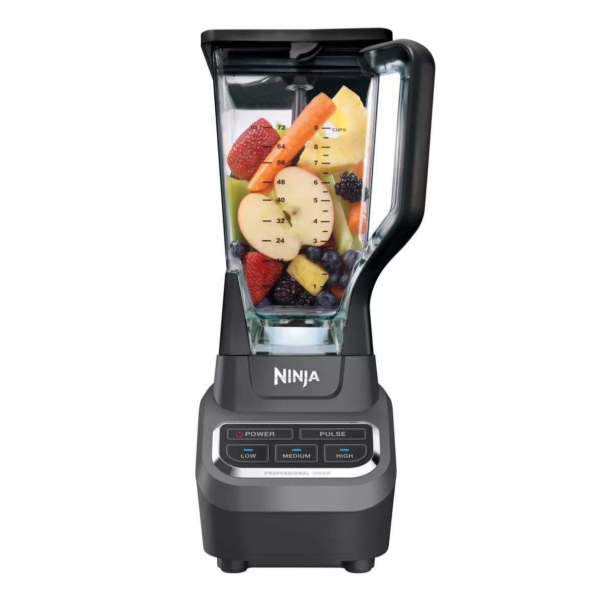 Ninja Professional Blender 1000W BL610: 72 oz. Smoothie & Ice Crusher, 6-Blade Tech, 3 Speeds, Dishwasher-Safe Parts