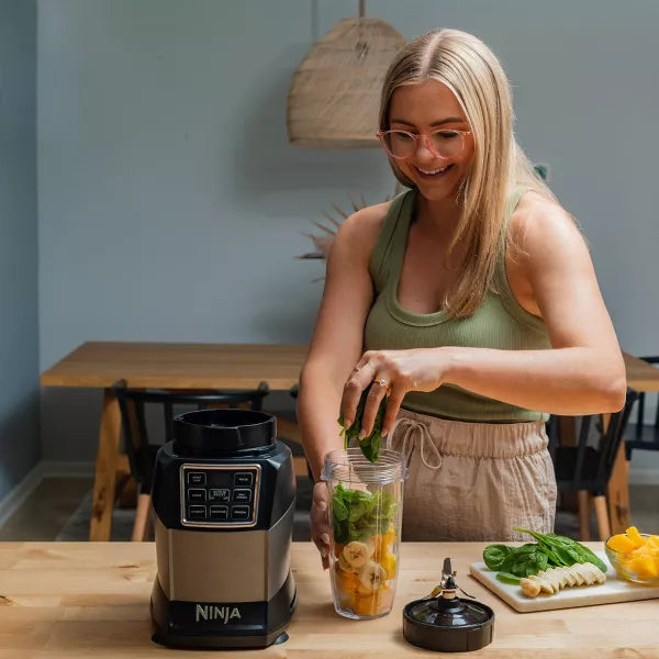 Ninja Kitchen System with Auto IQ Boost and 7-Speed Blender: Food Processor, 72 oz Capacity, Stainless Steel Blades, 1-Year Warranty