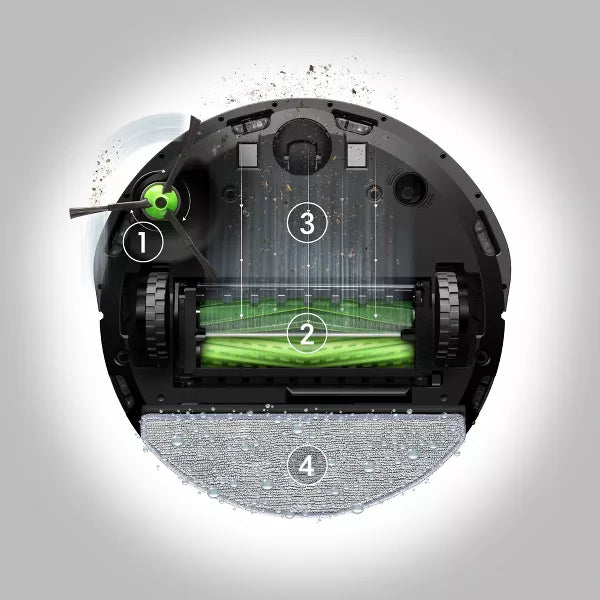 iRobot Roomba Combo i5+ Self-Emptying Robot Vacuum & Mop: Smart Mapping, Pet Hair, Multi-Surface, App-Controlled